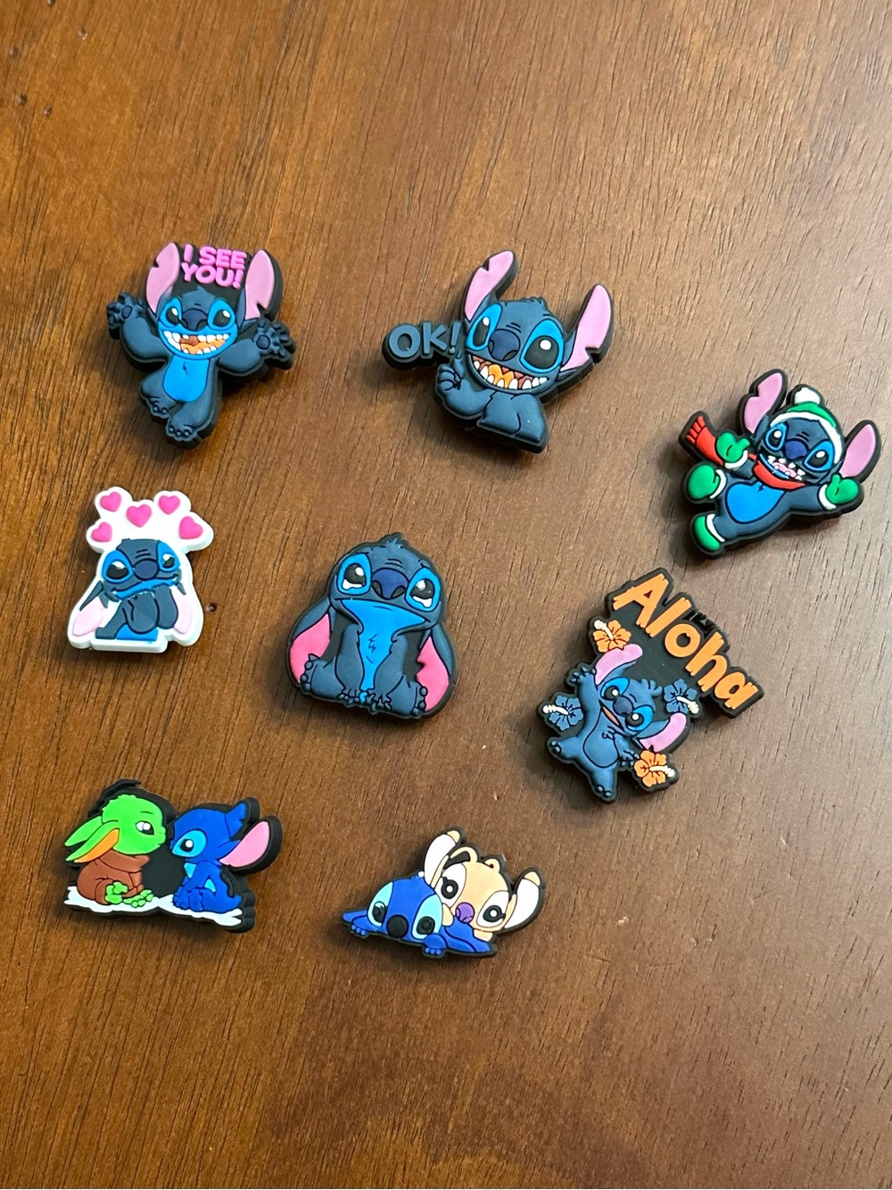 Set of 8 Stitch Crocs Charms